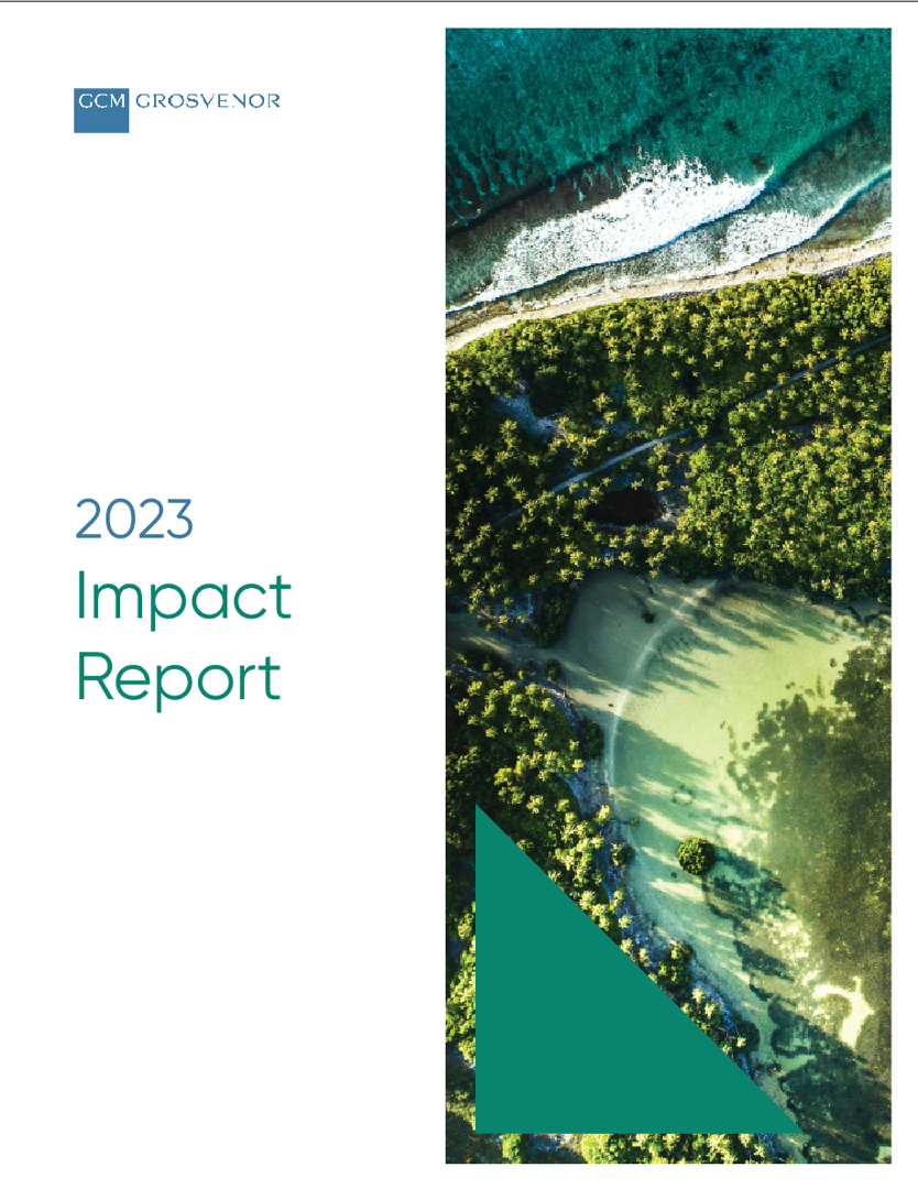 "Report cover that says 2023 Impact Report"