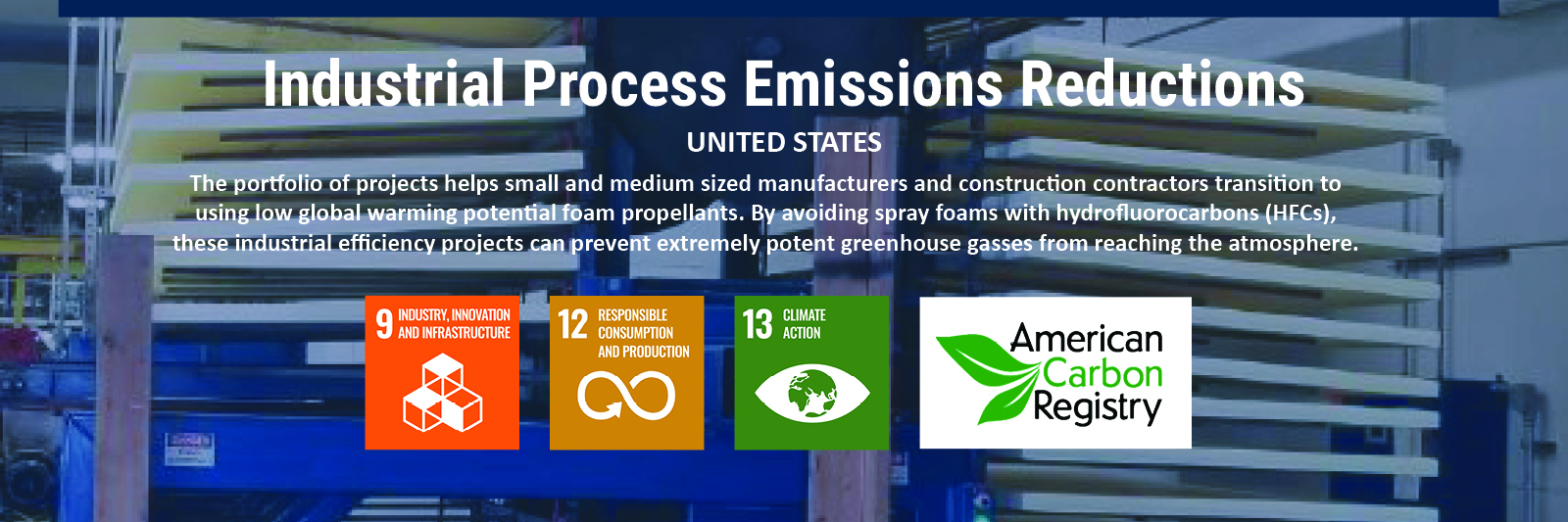Industrial process emissions reductions project