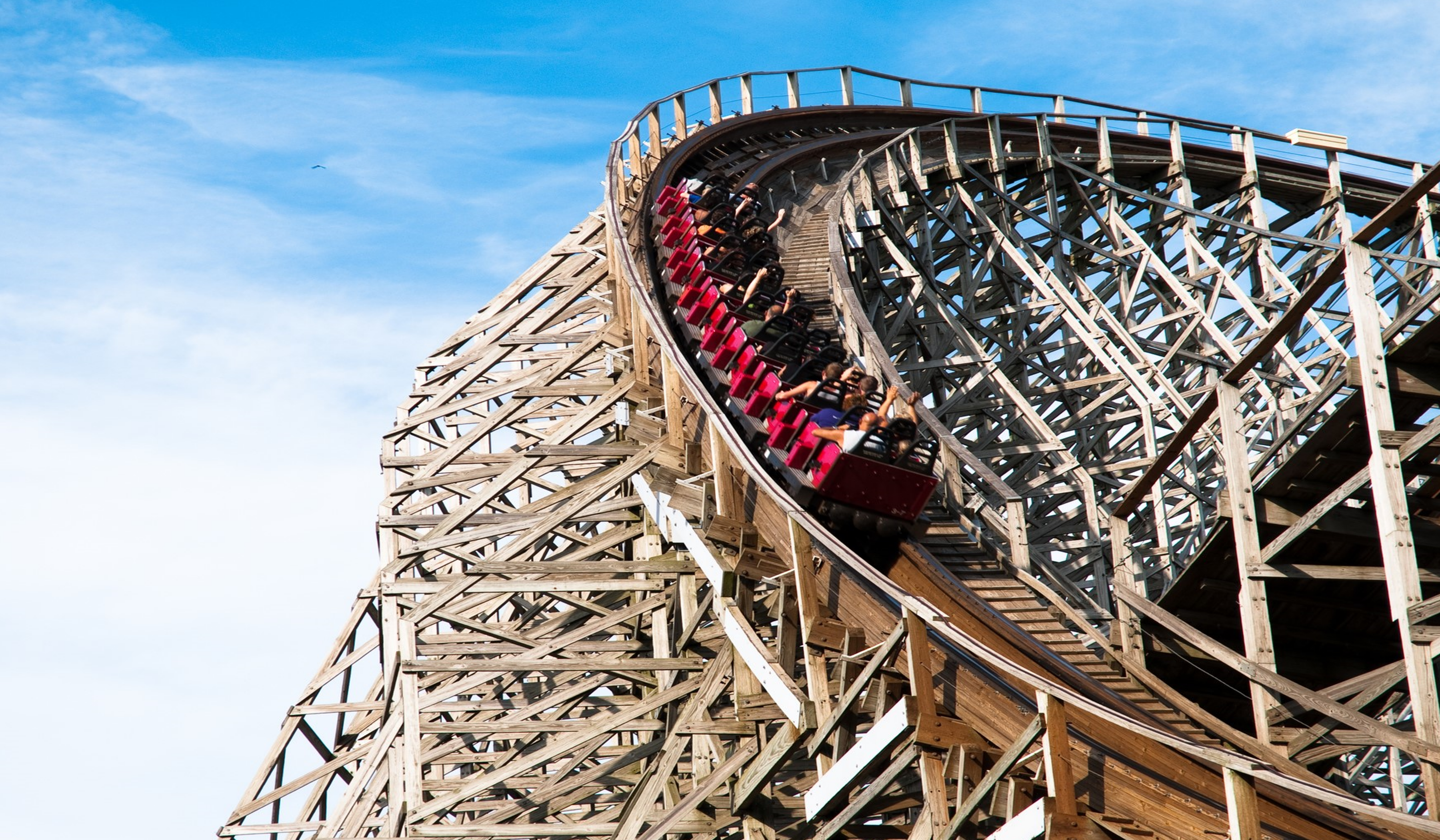 Wooden roller-coaster